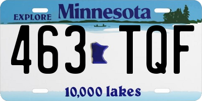 MN license plate 463TQF