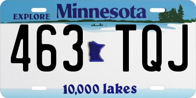 MN license plate 463TQJ