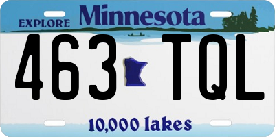 MN license plate 463TQL