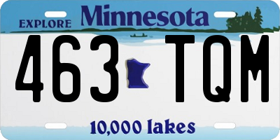 MN license plate 463TQM