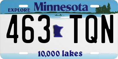MN license plate 463TQN
