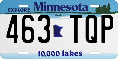 MN license plate 463TQP