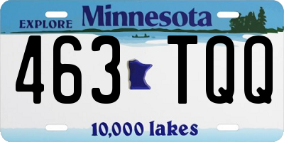 MN license plate 463TQQ