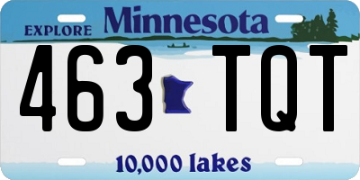MN license plate 463TQT