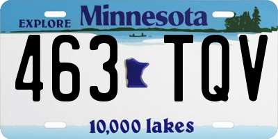 MN license plate 463TQV