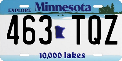 MN license plate 463TQZ