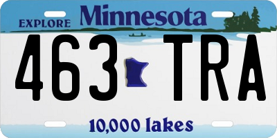 MN license plate 463TRA