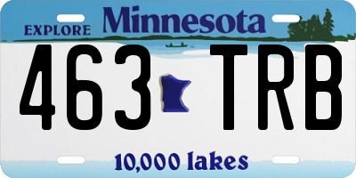 MN license plate 463TRB