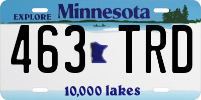MN license plate 463TRD