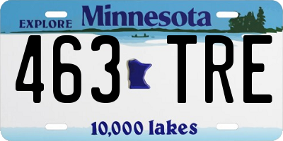 MN license plate 463TRE