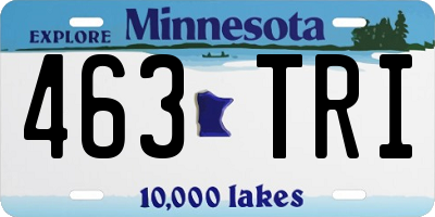 MN license plate 463TRI