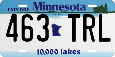 MN license plate 463TRL