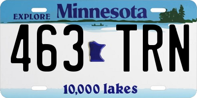 MN license plate 463TRN