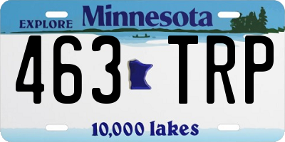 MN license plate 463TRP