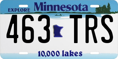 MN license plate 463TRS