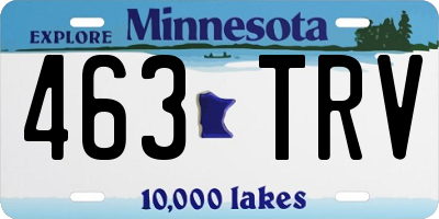 MN license plate 463TRV