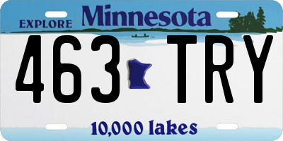 MN license plate 463TRY