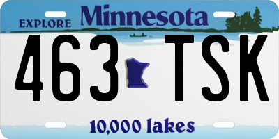 MN license plate 463TSK