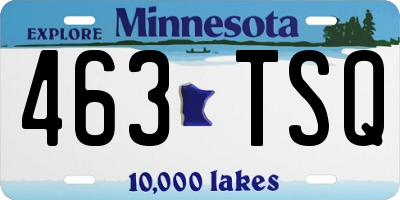 MN license plate 463TSQ