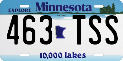 MN license plate 463TSS