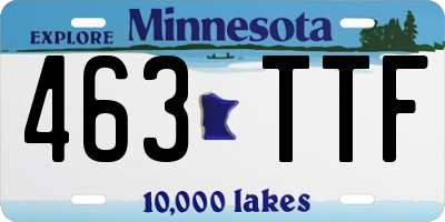 MN license plate 463TTF