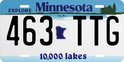 MN license plate 463TTG