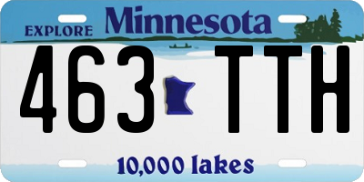 MN license plate 463TTH