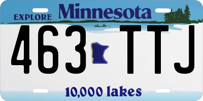 MN license plate 463TTJ