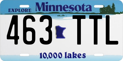 MN license plate 463TTL