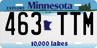 MN license plate 463TTM