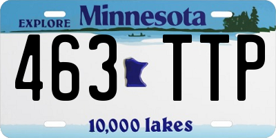 MN license plate 463TTP