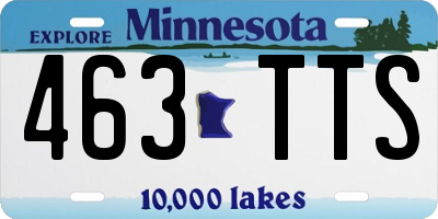 MN license plate 463TTS
