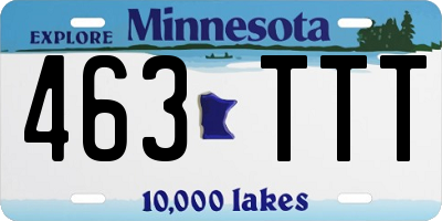 MN license plate 463TTT