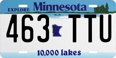 MN license plate 463TTU