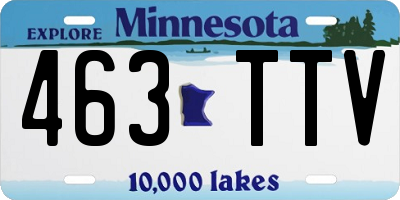 MN license plate 463TTV