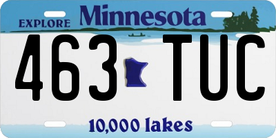 MN license plate 463TUC