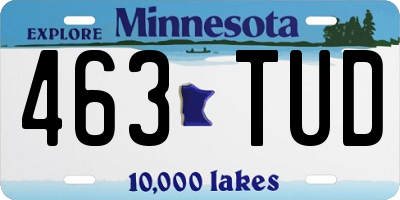 MN license plate 463TUD