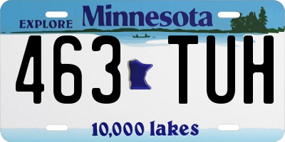MN license plate 463TUH