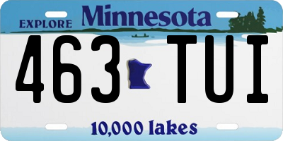MN license plate 463TUI