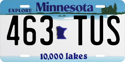 MN license plate 463TUS