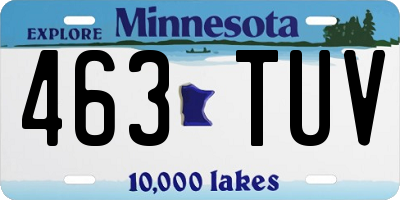 MN license plate 463TUV