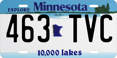 MN license plate 463TVC