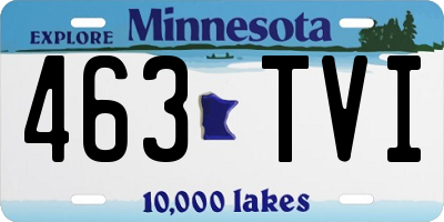 MN license plate 463TVI