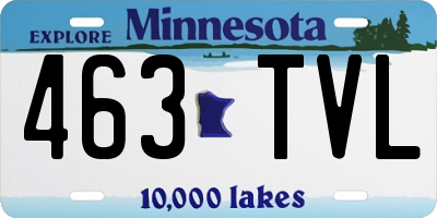 MN license plate 463TVL