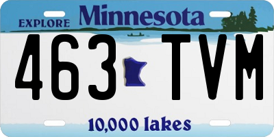 MN license plate 463TVM