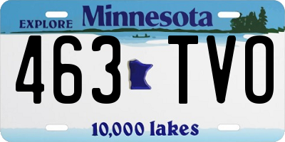 MN license plate 463TVO