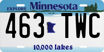 MN license plate 463TWC