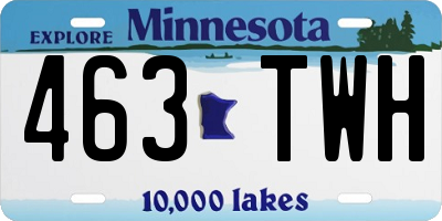 MN license plate 463TWH