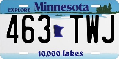MN license plate 463TWJ