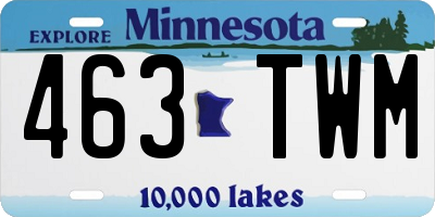 MN license plate 463TWM
